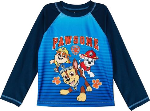 Paw Patrol Rash Guard and Swim Trunks Outfit Set UPF 50+ Toddler to Little Kid Sizes (2T - 7) in Saudi Arabia