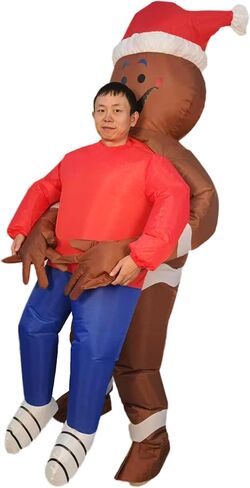 Santa Costume Adult Funny Inflatable Christmas Costume for Chrismast Party in Saudi Arabia