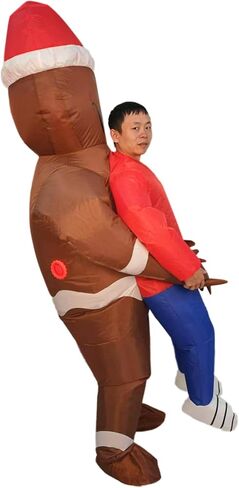 Santa Costume Adult Funny Inflatable Christmas Costume for Chrismast Party in Saudi Arabia