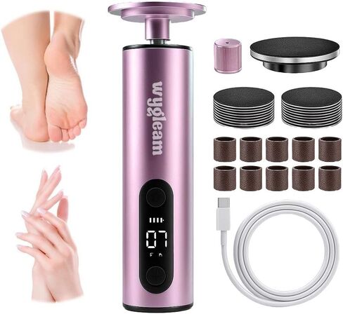 Electric Callus Remover for Feet & Nail File Drill Kit - 2 in 1 Rechargeable Pedicure Tools for Flawless Feet - Professional Foot File with 3 Speeds for Dead Skin Removal - at Home Pedicure in Saudi Arabia