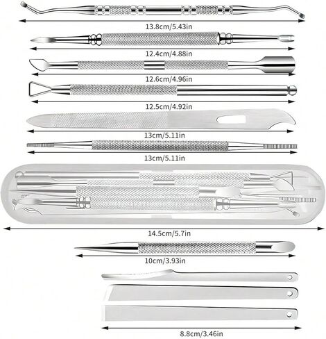 Ultimate 10-in-1 Medical Pedicure Set - Professional Stainless Steel Foot File, Callus Remover & Nail Care Tools with Portable Case in Saudi Arabia