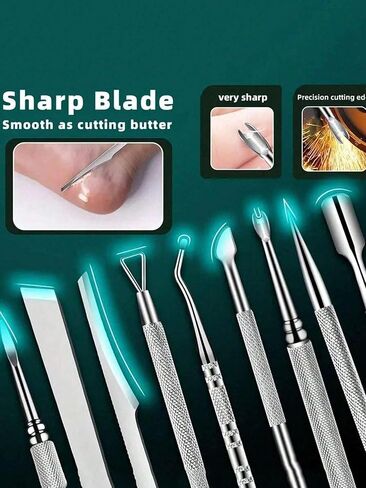 Ultimate 10-in-1 Medical Pedicure Set - Professional Stainless Steel Foot File, Callus Remover & Nail Care Tools with Portable Case in Saudi Arabia