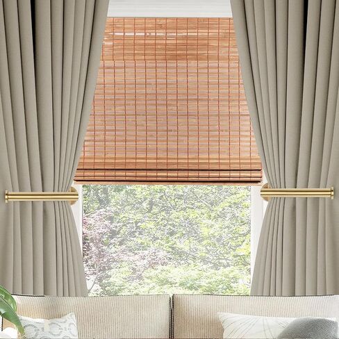 Yagoo 4 Pcs Adhesive Curtain Holdbacks，Screw-in Curtain Tie Backs Curtain Holders Tiebacks Curtain Hooks for Wall Mounted Curtain Pull Backs for Home Decor Drapes (4, Gold) in Saudi Arabia