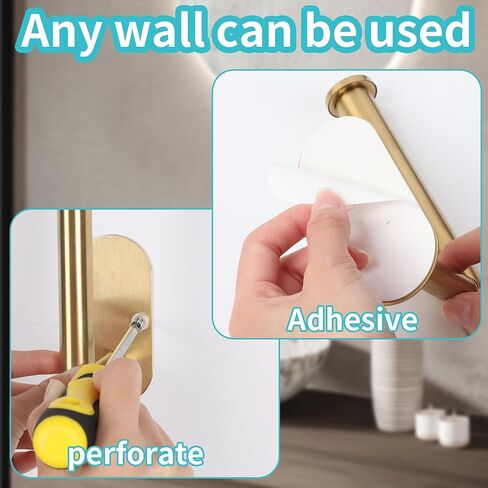 Yagoo 4 Pcs Adhesive Curtain Holdbacks，Screw-in Curtain Tie Backs Curtain Holders Tiebacks Curtain Hooks for Wall Mounted Curtain Pull Backs for Home Decor Drapes (4, Gold) in Saudi Arabia
