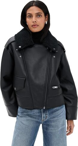 UGG Womens Finnian Luxefluff Moto Jacket in Saudi Arabia