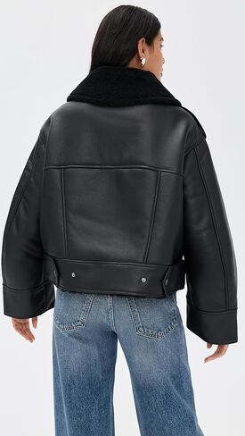 UGG Womens Finnian Luxefluff Moto Jacket in Saudi Arabia