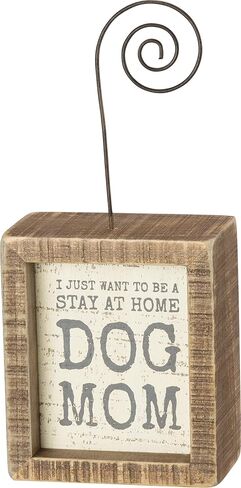 Primitives by Kathy 39005 Inset Photo Holder Block, 3" x 3.50", Stay at Home Dog Mom in Saudi Arabia