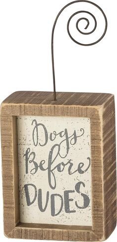 Primitives by Kathy 39005 Inset Photo Holder Block, 3" x 3.50", Stay at Home Dog Mom in Saudi Arabia