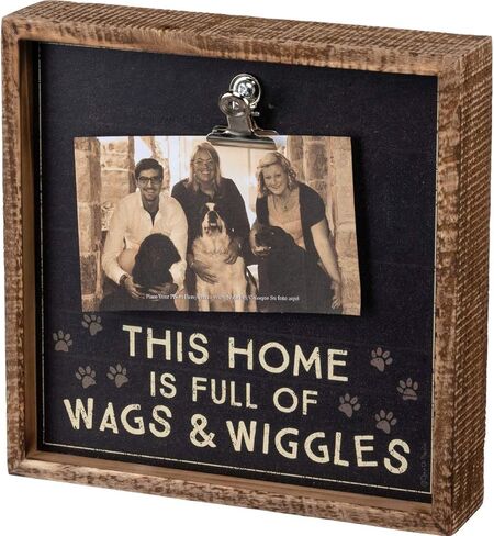 Primitives by Kathy 39005 Inset Photo Holder Block, 3" x 3.50", Stay at Home Dog Mom in Saudi Arabia