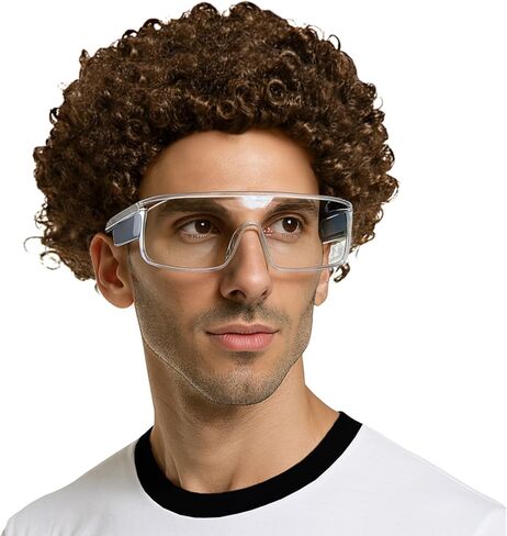 Xambop Short Curly Dark Brown Rocker Party Wig Halloween Christmas Cosplay Costume Full Wigs in Saudi Arabia