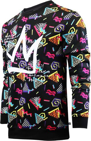 SCREENSHOT APPLIQUE F11966 Premium Fleece Streetwear Chenille EMB Crew Neck Sweatshirt - Classic Fit in Kuwait