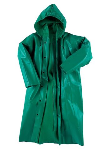 معطف Neese 96AC المقاوم للهب PVC/البوليستر Chem Shield 96 مع غطاء رأس مرفق، مقاس 2X-Large، أخضر in Saudi Arabia
