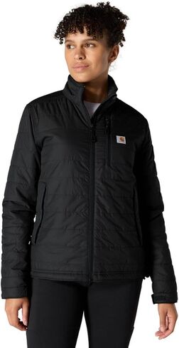 سترة Carhartt النسائية Rain Defender® ذات المقاس المريح وخفيفة الوزن معزولة، أسود، 3X in Kuwait