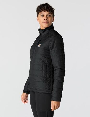 سترة Carhartt النسائية Rain Defender® ذات المقاس المريح وخفيفة الوزن معزولة، أسود، 3X in Kuwait