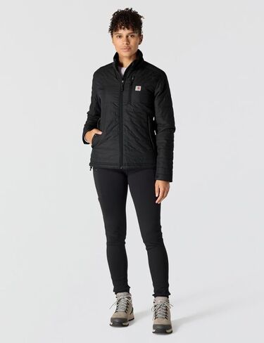 سترة Carhartt النسائية Rain Defender® ذات المقاس المريح وخفيفة الوزن معزولة، أسود، 3X in Kuwait