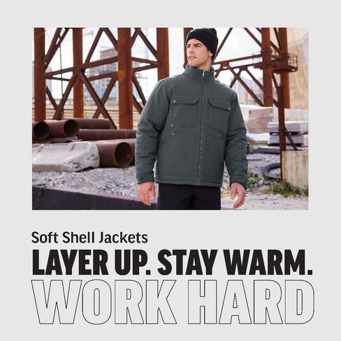 CornerStone Unisex Insulated Workwear Soft Shell Jacket | Water & Wind Resistant Coat for Men & Women with Multiple Pockets in Saudi Arabia