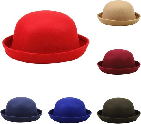 Bowler Fedora Hat with Rolled Brim 1920S Classic Outdoor Hats for Man Woman in Saudi Arabia