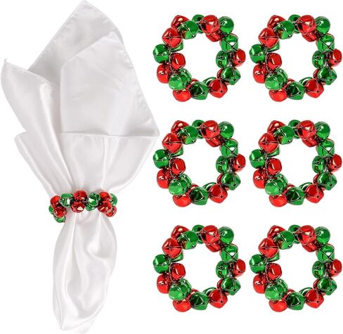 Christmas Napkin Rings Set of 6, Pinecone Napkin Rings, Handmade Cloth Napkin Holder with Cloth Buckles for Christmas/Thanksgiving/Wedding Party Dinner Table Decoration in Kuwait