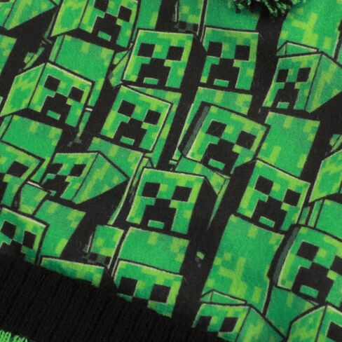 مجموعة قفازات وقفازات وقفازات شبابية بطباعة كاملة من Minecraft Creeper مكونة من قطعتين in Saudi Arabia