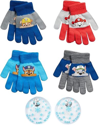 Nicklelodeon Boys 4 Pack Gloves or Mitten Set Paw Patrol and Blaze (Toddler/Little Boys), Age 4-7 Paw Patrol Gloves Set with Handwarmers in Saudi Arabia