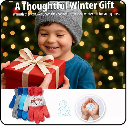 Nicklelodeon Boys 4 Pack Gloves or Mitten Set Paw Patrol and Blaze (Toddler/Little Boys), Age 4-7 Paw Patrol Gloves Set with Handwarmers in Saudi Arabia