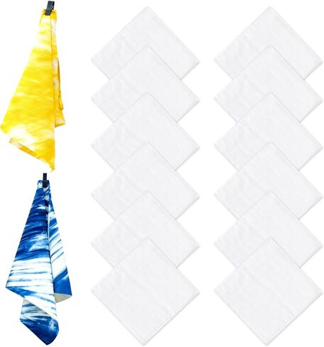 ATROPOS White Bandana Bulk for Tie Dying White Handkerchiefs Cotton Unisex Bandana Multipurpose Head Wrap DIY Tie Dye Favors in Saudi Arabia