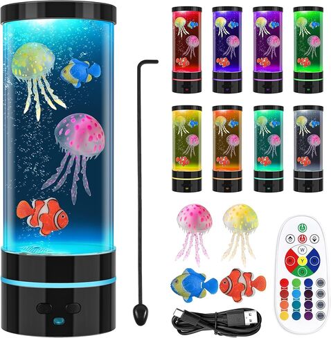 Sensory Fish Lamp with 16 RGB Colors, Silent Operation, Soft Lighting, and Remote Control. A Creative Gift for Children, Classmates, Friends, Lover, and Family in Saudi Arabia