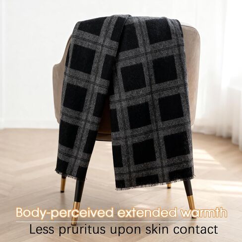 American Trends Mens Scarf Plain Solid Color Winter Scarf for Men Unisex Tassel Warm Soft Scarfs in Saudi Arabia