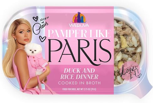 Weruva Paris Hilton Pamper Like Paris Natural Wet Dog Food, Beef and Rice, 2.75oz Cup (Pack of 10) in Kuwait