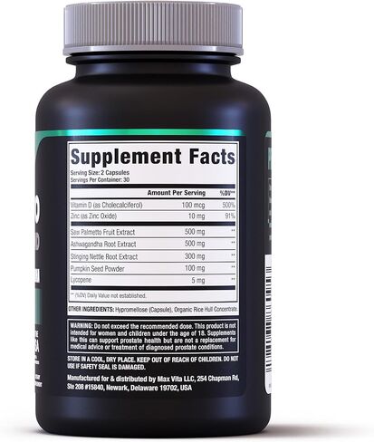 Prostate Premium - Saw Palmetto for Men, Stinging Nettle, Ashwagandha, Lycopene, Bladder & Urinary Relief, Prostate Supplement for Men, 60ct in Saudi Arabia