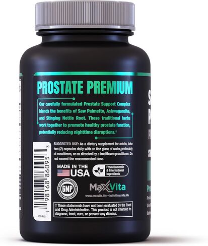 Prostate Premium - Saw Palmetto for Men, Stinging Nettle, Ashwagandha, Lycopene, Bladder & Urinary Relief, Prostate Supplement for Men, 60ct in Saudi Arabia