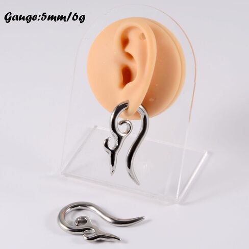 1 Pair Stainless Steel Seamless Ear Plugs - 2.5-5.5mm Tiny Gauges for Minimalist Stretching, Hypoallergenic Body Jewelry (Discreet Daily Wear) in Saudi Arabia