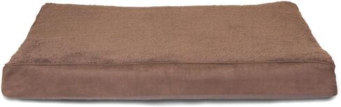 Furhaven Cooling Gel Dog Bed for Medium/Small Dogs w/ Removable Washable Cover, For Dogs Up to 35 lbs - Berber & Suede Blanket Top Mattress - Gray, Medium in Saudi Arabia