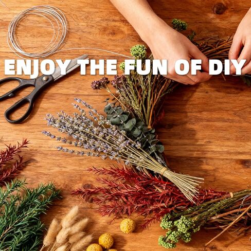 12kinds Natural Dried Flowers DIY kit ,10~12inch,Handpicked Including Lavender/Eucalyptus/Wheat,for Home Office Wedding Decor, Low-Maintenance in Saudi Arabia