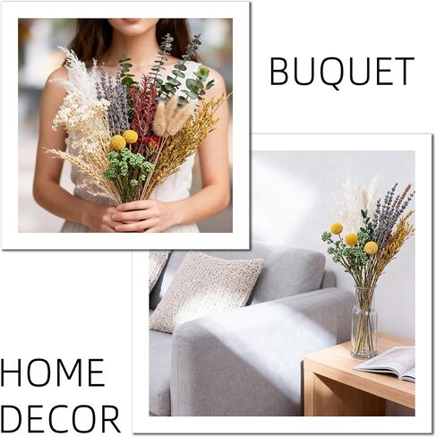 12kinds Natural Dried Flowers DIY kit ,10~12inch,Handpicked Including Lavender/Eucalyptus/Wheat,for Home Office Wedding Decor, Low-Maintenance in Saudi Arabia