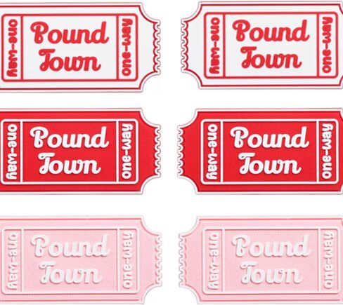 Kosiz 6 Pcs Valentine Ticket Gift Silicone One Way Ticket Valentine Red Pink Ticket Romantic Love Relationship Anniversary Tickets Gift for Him Her Husband Wife Boyfriend Girlfriend Partner in Saudi Arabia