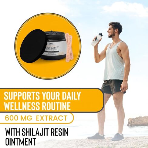 Shilajit Resin with Fulvic Acid & Trace Minerals, Pure Shilajit with 85+ Humic Acid Supplement Gel, Support Metabolism, Enhanced Energy & Immune System - 100 Servings / 60g per Serving 1.67oz, Black in Saudi Arabia
