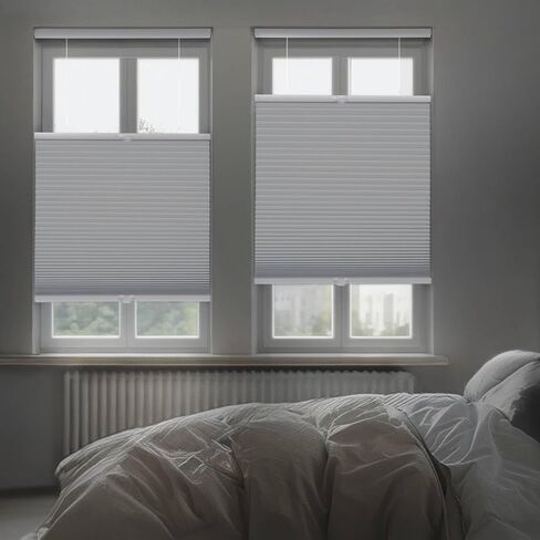 REGAL estate DrillMount Cordless 1.5" Light Filtering Top Down Bottom Up Cellular Shades, 33" W x 64" H, White in Saudi Arabia