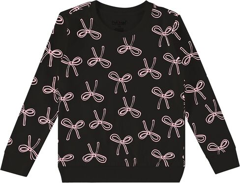 Pink Angel 2-Pack Girls Fleece Crewneck Sweatshirts – Soft Cotton Blend Pullover Tops for School, Play, and Layering in Saudi Arabia