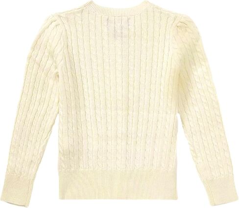 Ralph Lauren Polo Girls Cotton Knit Cable Cardigan Sweater (6X) Cream in Saudi Arabia