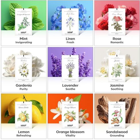 12 Packs Lavender Hanging Closet Deodorizer Air Freshener Long Lasting Scented Sachets Smell Goods for House or Office in Saudi Arabia