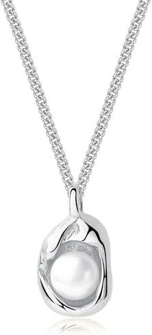 14K Gold Pearl Pendant Necklace for Women,Freshwater Cultured Pearl Chain Necklace,18",Christmas Gift for Her in Saudi Arabia