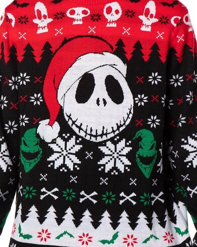 بلوفر محبوك من Mad Engine The Nightmare Before Christmas للرجال من Santa Jack للبالغين in Saudi Arabia