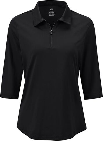 MoFiz 3/4 Short Sleeve Golf Shirt for Women Quick Dry Quarter Zip Athletic Polo Shirts Lightweight Workout Casual Tops in Saudi Arabia