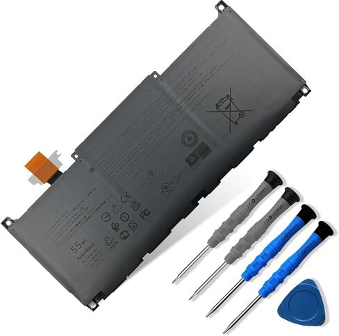 Dentsing 8FCTC 11.4V 56Wh/4650mAh Laptop Battery Compatible with DELL XPS 15 9500 XPS 15 9500-R1505S -R1845S -R1845TS -R1945TS Series Notebook 3ICP7/73/64 DVG8M P8P1P in Saudi Arabia