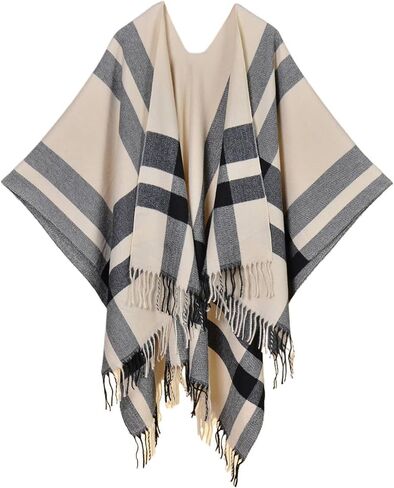 Mommy Jennie Women's Shawl Wraps Open Front Poncho Sweater Cape Cardigan with Tassel Winter Travel Scarf in Saudi Arabia