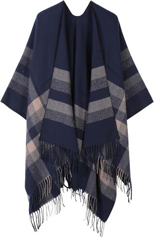 Mommy Jennie Women's Shawl Wraps Open Front Poncho Sweater Cape Cardigan with Tassel Winter Travel Scarf in Saudi Arabia