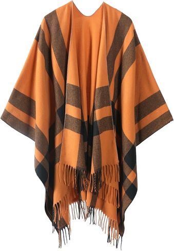 Mommy Jennie Women's Shawl Wraps Open Front Poncho Sweater Cape Cardigan with Tassel Winter Travel Scarf in Saudi Arabia