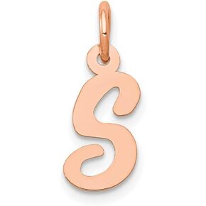 Jewels By Lux 14k Rose Gold Small Script Letter Initial Charm in Saudi Arabia