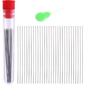 24 Pcs Beading Needles Set Big Eye Collapsible Beading Needles with Storage Tube for Bracelets and Jewelry Making in Saudi Arabia